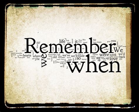 Remember When Lyrics Alan Jackson Word Art Print By No9images