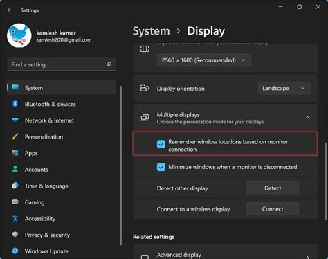 How To Enable Or Disable Remember Window Locations On Multiple Displays