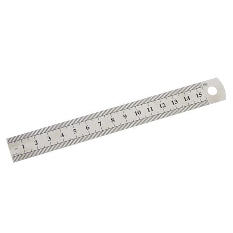 1 Pc 15cm 6 Inch Stainless Steel Metal Straight Ruler Precision Double