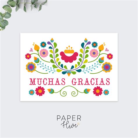 Muchas Gracias Thank You Cards Thank You Card Set Pack Of Etsy