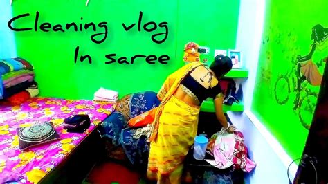 Indian House Wife Home Cleaning Vlog In Saree 💕 Room Cleaning And Organizing 🏚️ Bengali Wife