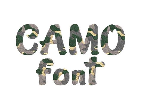Camo Camouflage Font Alphabet Machine Embroidery Designs Letters A Z