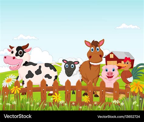 Farm Animal Cartoon Royalty Free Vector Image Vectorstock