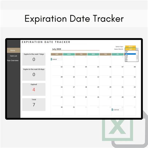 Expiration Date Tracker Excel Spreadsheet Instant Download Excel