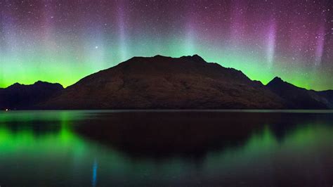 Cecil Peak Southern Lights New Zealand 4k Wallpapers Hd