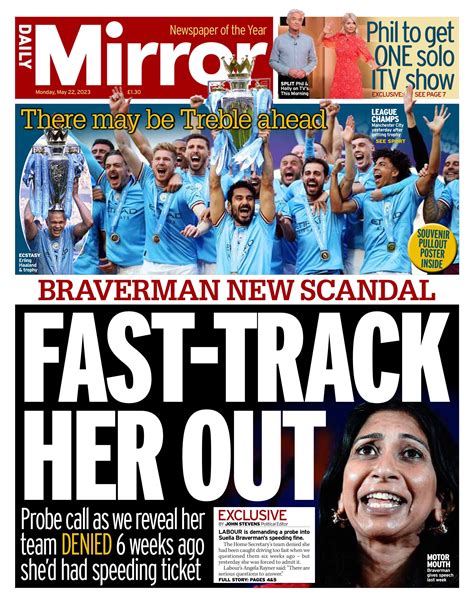 Daily Mirror Front Page 22nd Of May 2023 Tomorrow S Papers Today