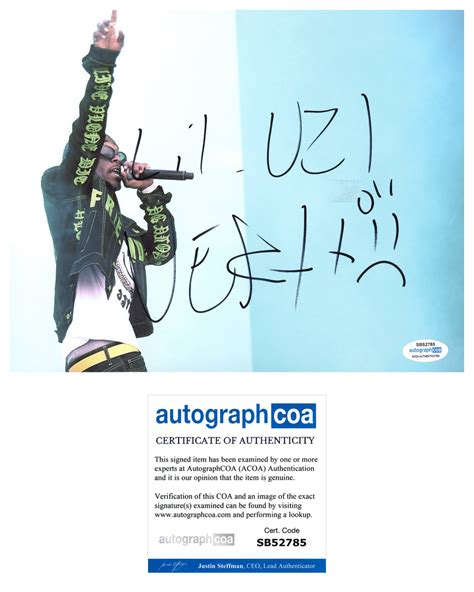 Lil Uzi Vert Signed Autograph 8x10 Photo Acoa Outlaw Hobbies