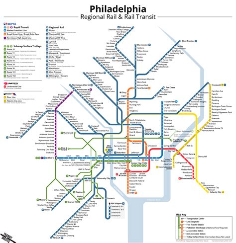 Unofficial Philadelphia Rail Transit Map On Behance