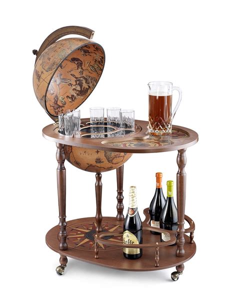 Dreamy Globe Bar Cart Genuine Italian 16th Century Replica