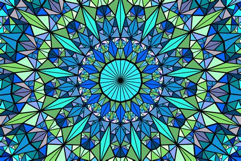Triangle Mosaic Mandala Background Graphic By Davidzydd · Creative Fabrica