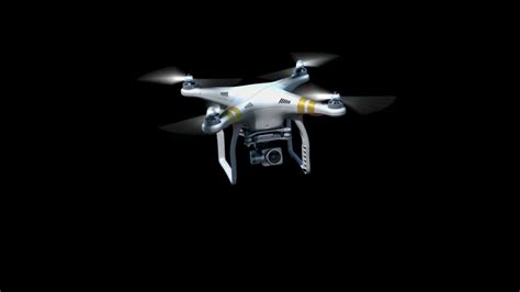 3d Model Of A Flying Drone On A Black Background 4k Video Stock Video