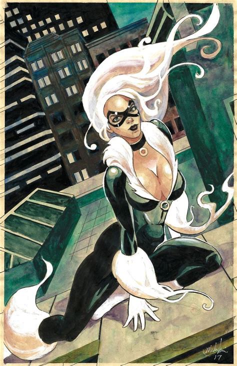 Andrea kirk | the art chik. Marvel Comics Black Cat Original Watercolor Painting ...