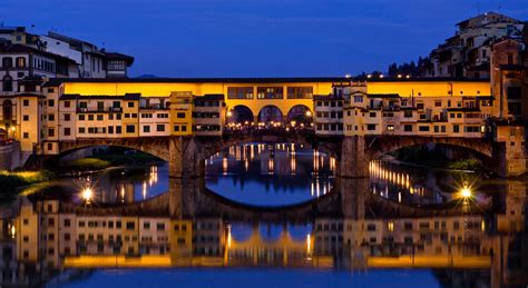 Ponte Vecchio Florence Italy Night Ponte Vecchio Florence Italy