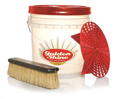 Could it really be that different from using a sponge or mitt? Golden Shine Wash Bucket & Boar's Hair Brush Kit ...