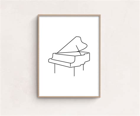 Piano Minimalist Art Print Music Poster Printablepiano Wall Art