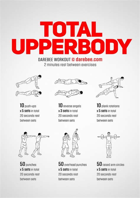 Total Bodyweight Upperbody Workout By Darebee Darebee Workout Fitness Upperbodyworkout