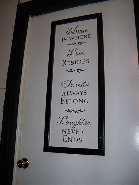 Wall Words On Metal Door Framed Looks Great And Really Dressed Up A