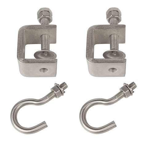 Buy Pcs Stainless Steel C Clamp With Hooks Mini Inch C Clamp Comes With Stainless Steel Hook