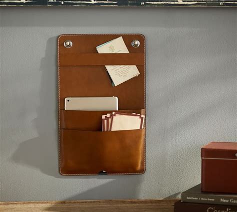 leather wall hanging organizer pottery barn