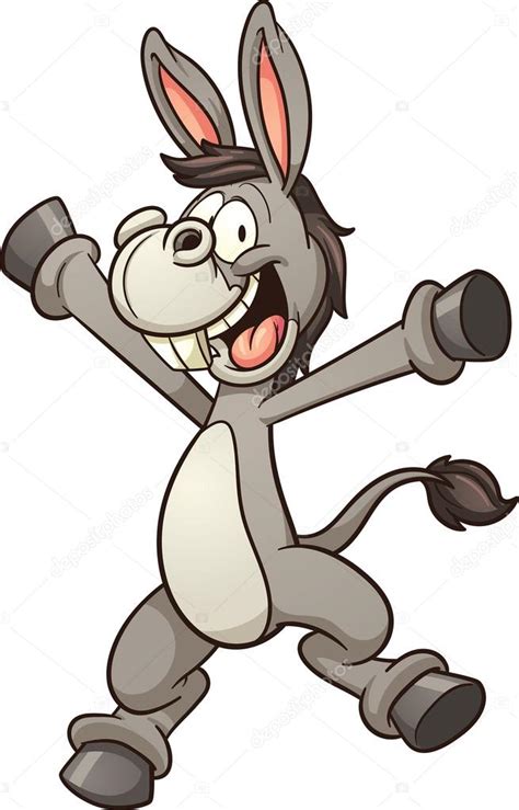 Happy Cartoon Donkey Stock Vector Image By ©memoangeles 88400620