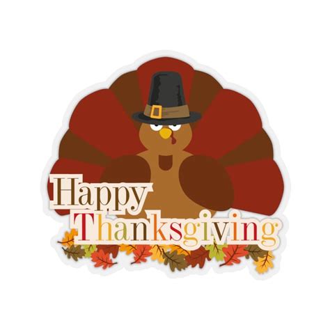 Happy Thanksgiving Turkey Sticker Etsy