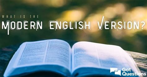 What Is The Modern English Version Mev