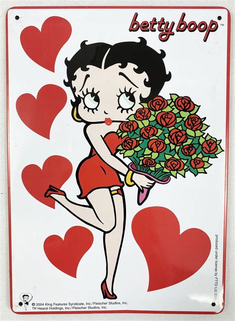 Betty Boop Enamel Poster Betty Boop In Love
