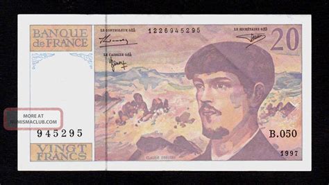 20 Francs Claude Debussy 1997 Banque De France Vf