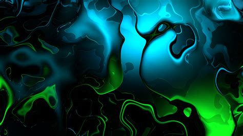 Wallpaper Illustration Digital Art Abstract Green Liquid Light