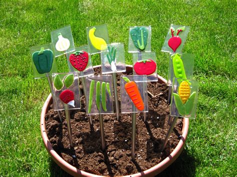 Vegetable Garden Markers By Slateglass On Etsy 700 Glass Garden