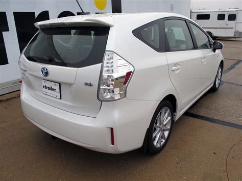 Keep in mind this is a class i hitch so it has a maximum tongue weight of 200 pounds (direct downward force) and 2000 pounds of pull weight. Curt Trailer Hitch for Toyota Prius V 2014 - C11276