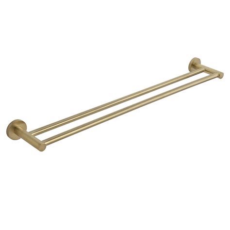 Elysian Double Towel Rail Brushed Brass By Abi Interiors Pty Ltd Style Sourcebook