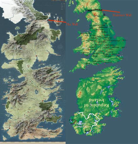 Map Of Westeros Looks Like England Maps Of The World