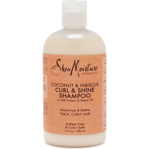 Shea Moisture Coconut And Hibiscus Curl And Shine Shampoo 384ml Woolworths