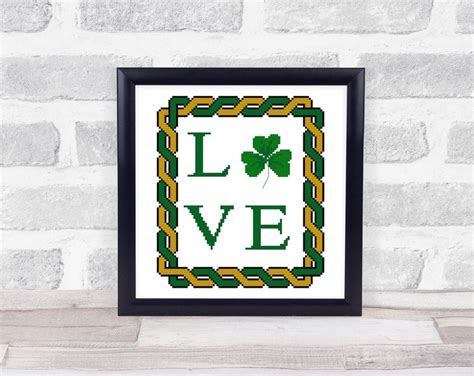 Irish Love Celtic Knot Cross Stitch Pattern Etsy