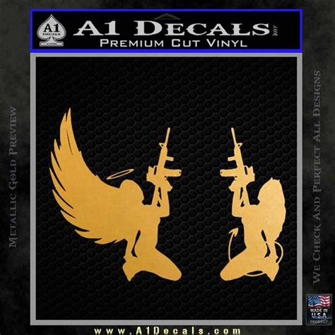 Angel Devil Girl Guns Decal Sticker D3 A1 Decals