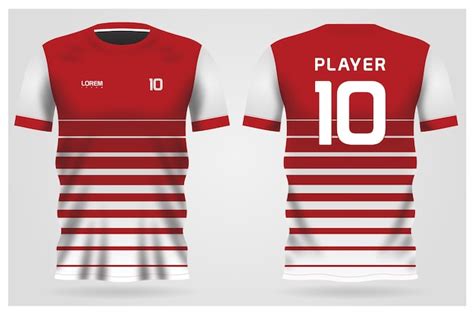 Uniforme De Camiseta De Fútbol De Rayas Blancas Rojas Para El Club De