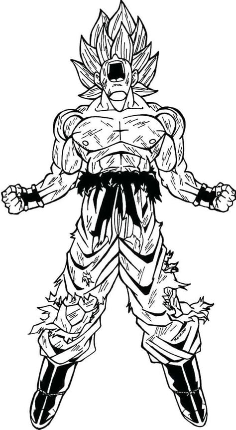 Goku Super Saiyan Coloring Pages From Goku Coloring Pages On This Page We Ve Collected