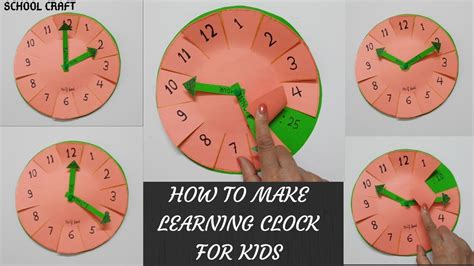 Paper Clock Making Ideas How To Make Learning Clock For Kids Diy