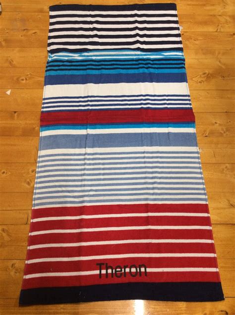 Striped Personalized Beach Towel Adult Beach Towel Monogrammed Etsy