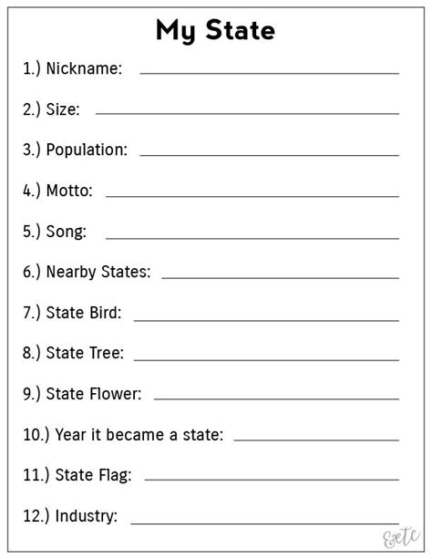 It will help children describe themselves while practicing drawing, coloring and writing. Free Printable My State Geography Worksheet Homeschooling ...