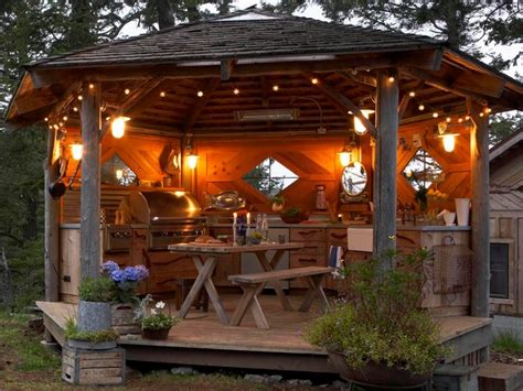 Find many great new & used options and get the best deals for allen and roth gazebo chandelier at the best online prices at ebay! Rustic Outdoor Kitchen Gazebo - Rustic - Seattle - by ...