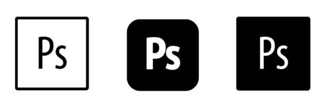 Photoshop Logo Vector Black And White