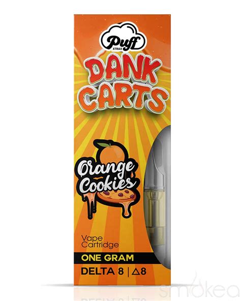 Puff Xtrax Delta 8 Dank Carts Vape Cartridge Orange Cookies Smokea