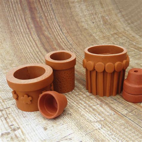 How To Create Miniature Terracotta Pots From Polymer Clay Handmade