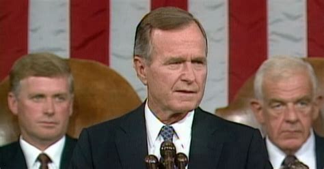 President George H W Bush Addresses Congress In 1990