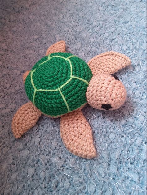 Crocher Turtle Amigurumi Turtle Sea Animal Montessori Toy Etsy