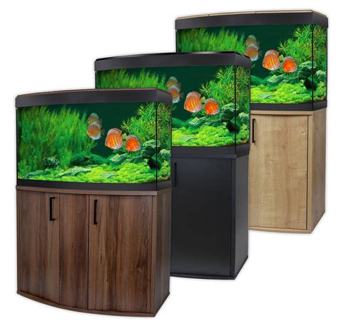The standard fluval aquariums and cabinets available at complete aquatics typically range from 35 to 260 gallons. Fluval Vicenza 180 LED Aquarium & Cabinet Set - Bowfront ...