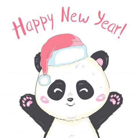 Cute panda in santa's hat in red bag with gifts vector ... Funny cartoon pattern cute cartoon hand drawn panda cartoon warrior personality cartoon pattern.