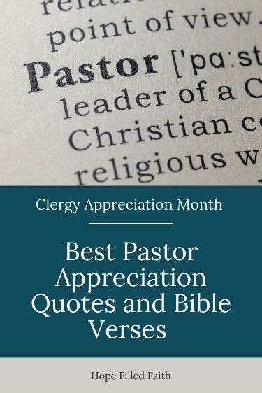Best Pastor Appreciation Quotes And Bible Verses For Clergy